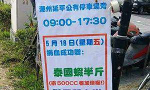 超霸氣! 捐血送一斤泰國蝦 網友「南部人就是猛」