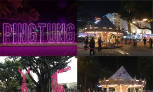 粉紅聖誕浪潮席捲屏東 屏東公園粉紅燈飾曝光