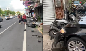 即時短訊》屏東市民生路車禍多輛機車橫躺 2名傷者送醫