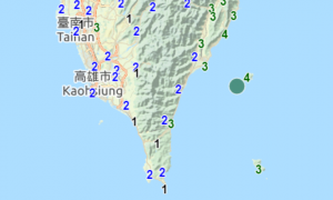 地震資訊》凌晨地牛翻身！台東最大震度4級、高屏最大震度2級