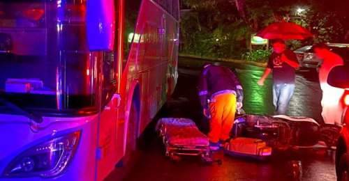 短訊》酒駕自撞飯店停車場遊覽車 急救後仍不治死亡