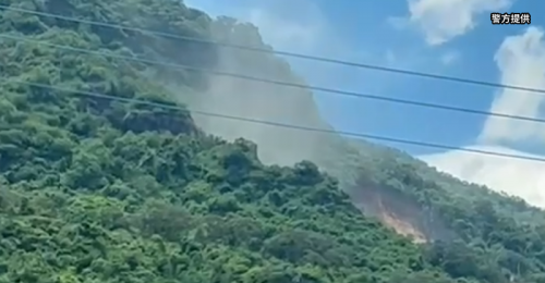 屏東卡悠峯瀑布附近發生山崩 已疏散遊客將封園區入口