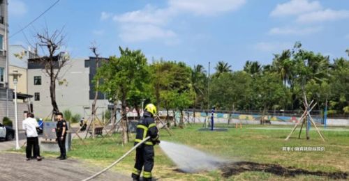 屏東男公園燒動物屍體！草地燒到一片焦黑　警依社維法送辦